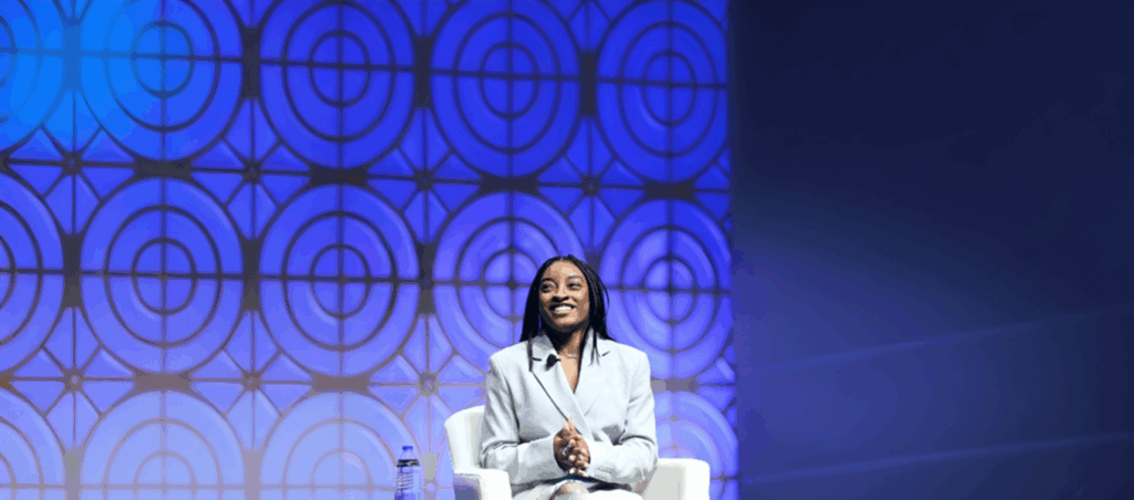 Simone Biles durante a ATD 2025 - Washington DC
